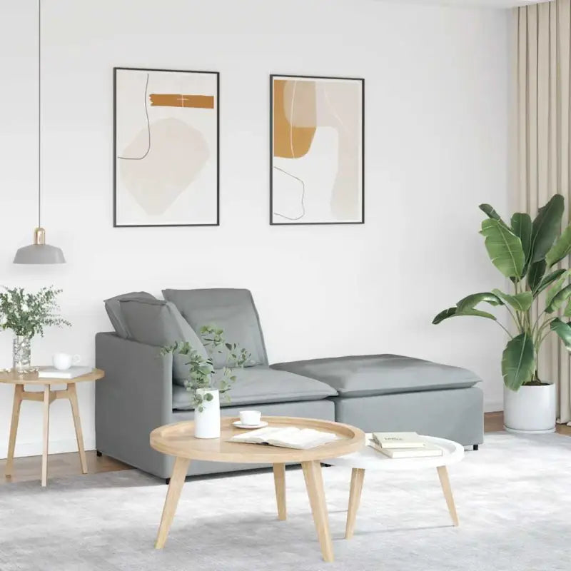 Modulaire bank voor dagelijks gebruik met totale afmetingen en elegant design - Lichtgrijs - Bankelementen