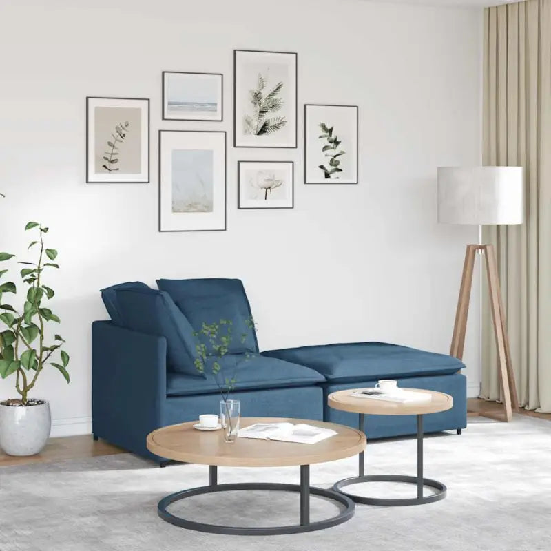 Modulaire bank voor dagelijks gebruik met totale afmetingen en elegant design - Blauw - Bankelementen