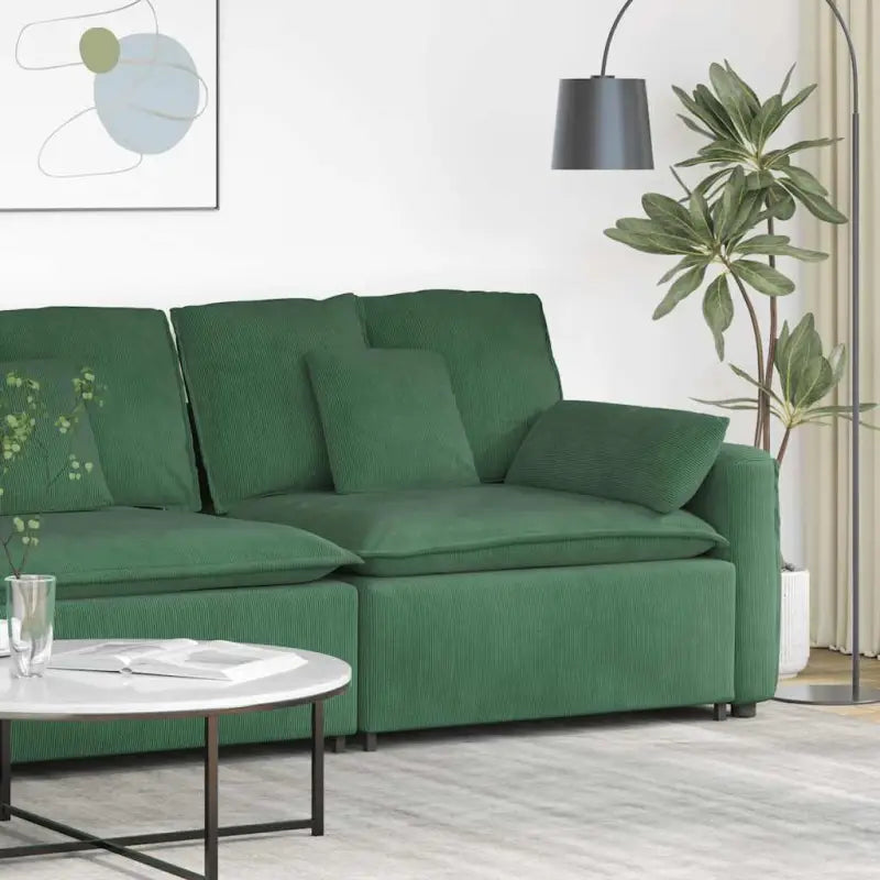 Modulaire bankelementen voor dagelijks gebruik en elegante zithoeken - Donkergroen / end sofa - Bankelementen