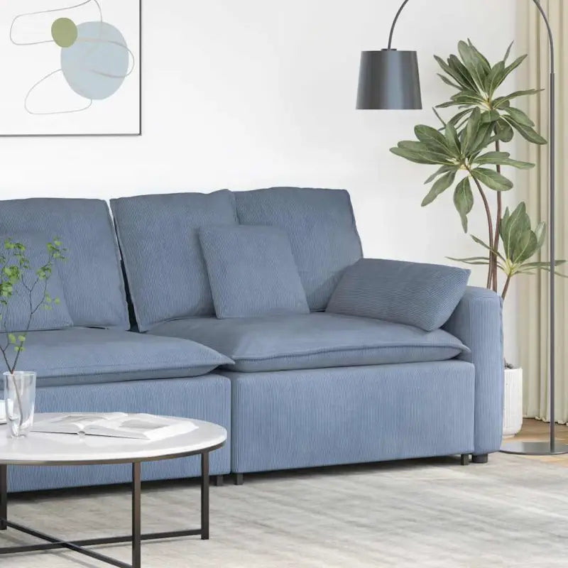 Modulaire bankelementen voor dagelijks gebruik en elegante zithoeken - Blauw / end sofa - Bankelementen