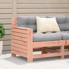 Modulaire houten tuinbank met kussen voor terras en tuinfeesten - Onbehandeld / Grijs / 1 / Hoekbank - Modulaire