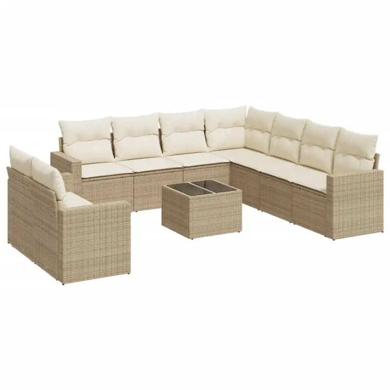 Modulaire tuinbank Loungeset met waterdichte tas en beige gepoedercoat staal - Modulaire tuinbanken