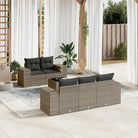 Modulaire tuinbank met beige materiaal en gepoedercoat staal afmetingen voor terras en tuin - Grijs / 1 - Modulaire