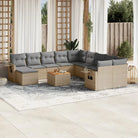 Modulaire tuinbank met beige materiaal en gepoedercoat staal voordelen - Beige en grijs / 1 - Modulaire tuinbanken