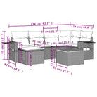 Modulaire tuinbank met zwart materiaal en gepoedercoat staal afmetingen - Modulaire tuinbanken
