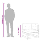 Modulaire tuinbank van massief douglashout met kussens voor je tuin - Modulaire tuinbanken
