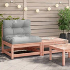 Modulaire tuinbank van massief douglashout met kussens voor terras - Natuurlijk douglashout / 1 / armless sofa