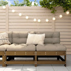 Modulaire tuinbank van massief douglashout voor terras en patio - Bruin grenenhout / 1 / Loveseat zonder armleuningen