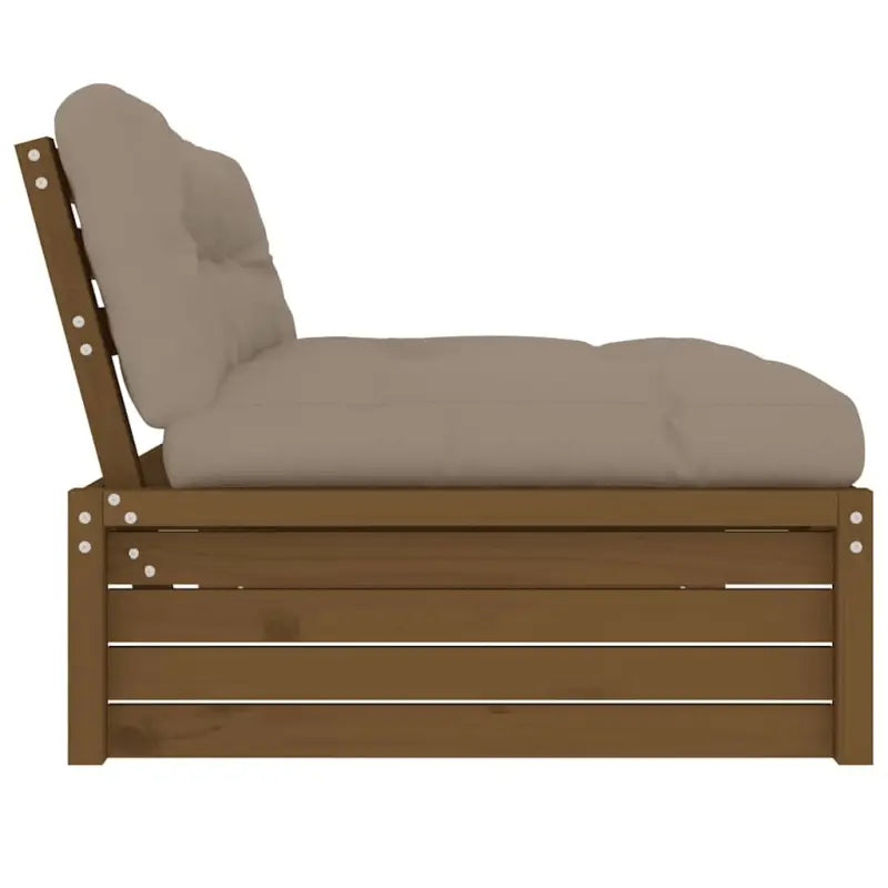 Modulaire tuinbank van massief grenenhout met zachte kussens - Modulaire tuinbanken