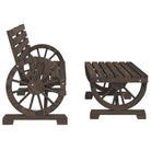 Modulaire tuinbank van massief vurenhout met gebrande uitstraling en afmetingen - Modulaire tuinbanken