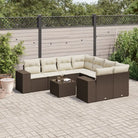 Modulaire tuinbanken met grijs materiaal en gepoedercoat staal afmetingen - Bruin en crème / 1 - Modulaire tuinbanken