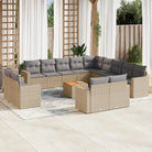 Modulaire tuinbanken van beige materiaal en gepoedercoat staal Innoveer je tuin - Beige en grijs / 14 - Modulaire
