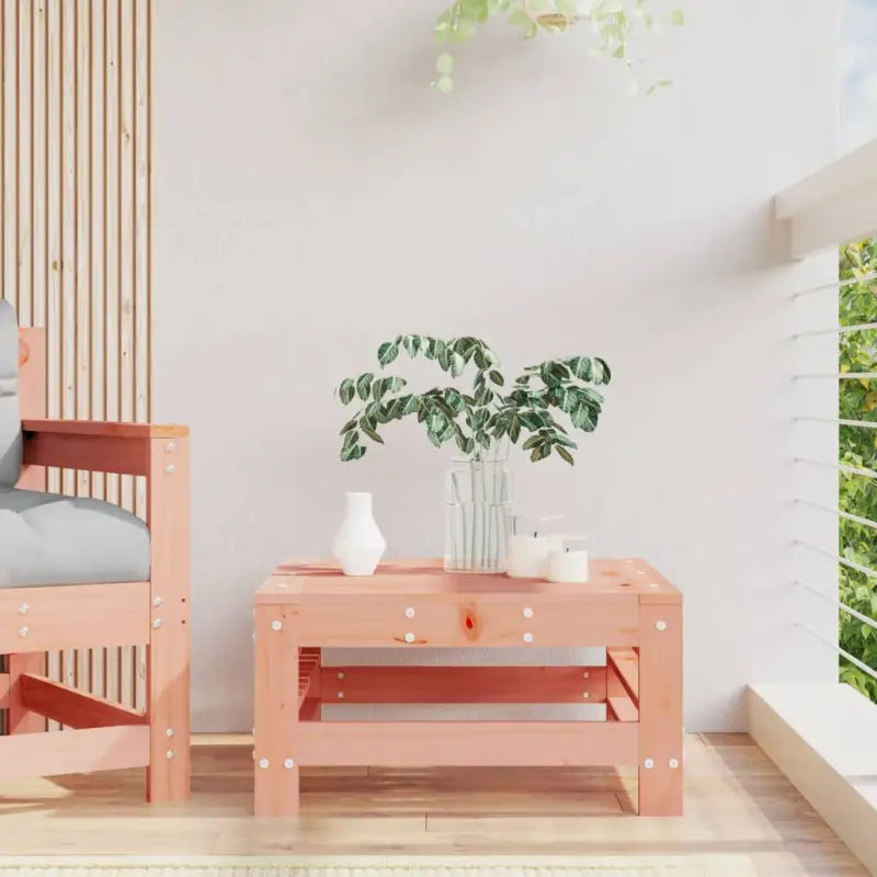 Modulaire tuinbanken van massief douglashout voor gezellige buitenkamers - Natuurlijk douglashout / 1 / Voetensteun