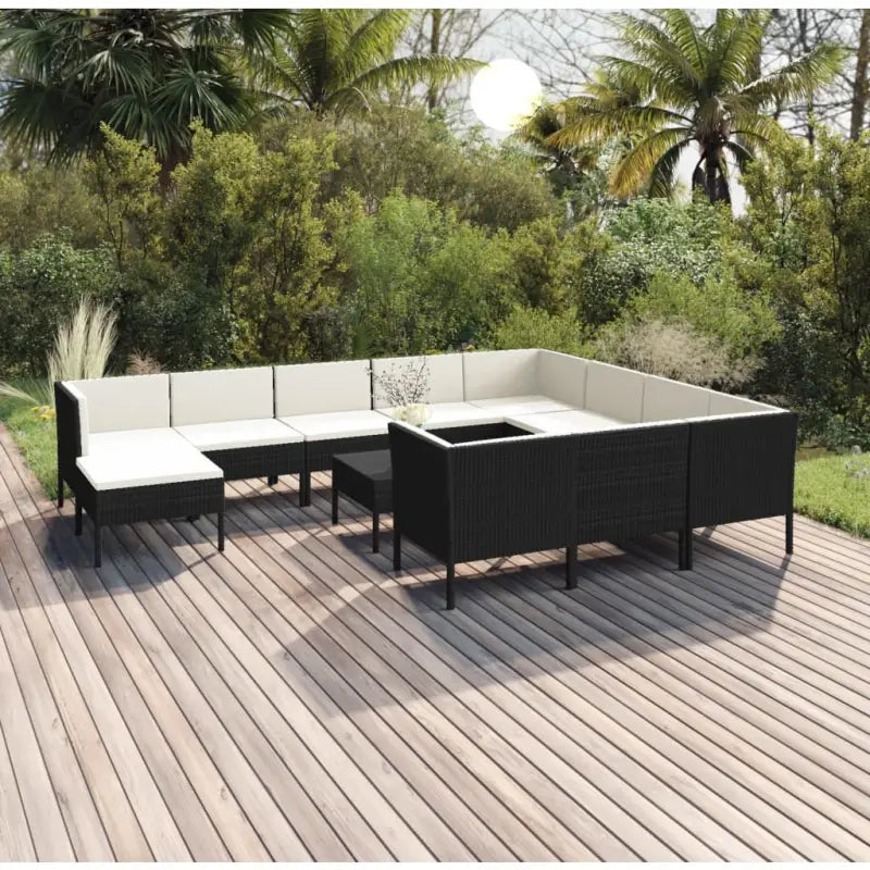 Modulaire tuinset voor gezellige en ontspannende buitenmomenten - 4x hoek + 6x midden + voetensteun + Tafel - Tuinsets