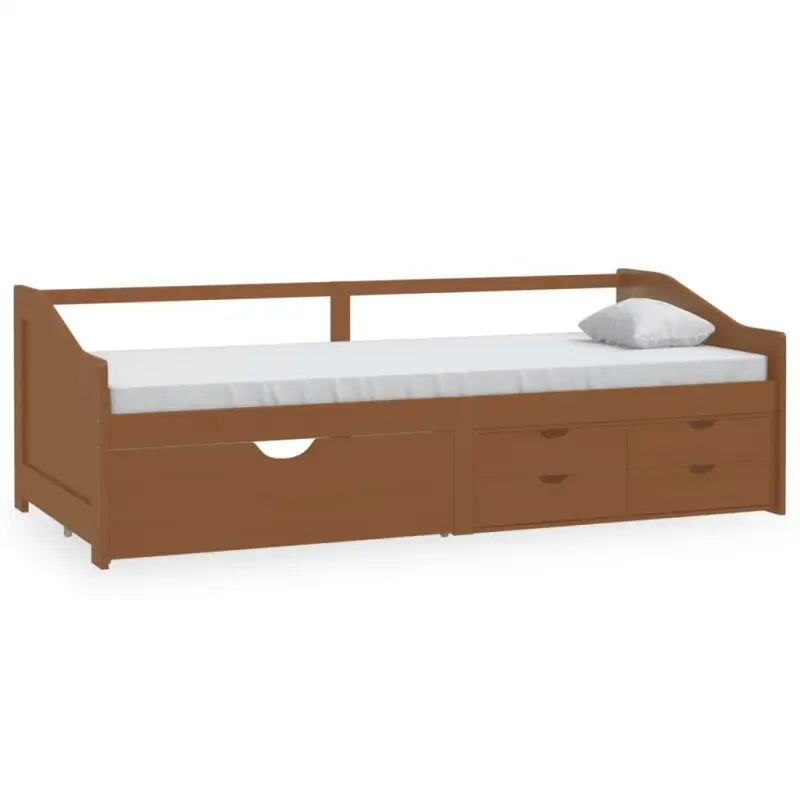 Multifunctioneel bedbank van massief grenenhout met praktische lade - Bedden & bedframes