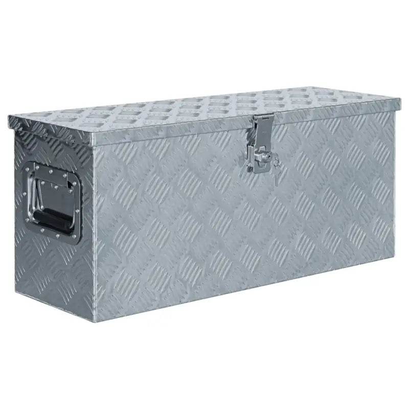 Multifunctionele Aluminium Opbergbox met praktische handgreep voor opslag - Zilver / 76.5 x 26.5 x 33 cm / 1