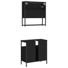 Muur gemonteerd badkamermeubelset van bewerkt hout met veel opbergruimte - Badkamermeubelsets