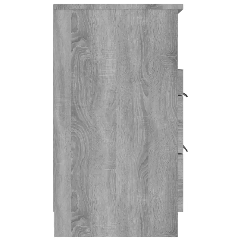 Nachtkastje met bewerkt hout in grijs sonoma met tijdloos ontwerp - Nachtkastjes