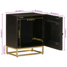 Nachtkastje met opbergruimte van massief mangohout - Opbergkasten & lockerkasten