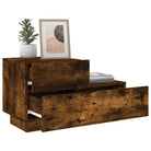 Nachtkastje met rgb led-verlichting in gerookt eiken hout - Nachtkastjes