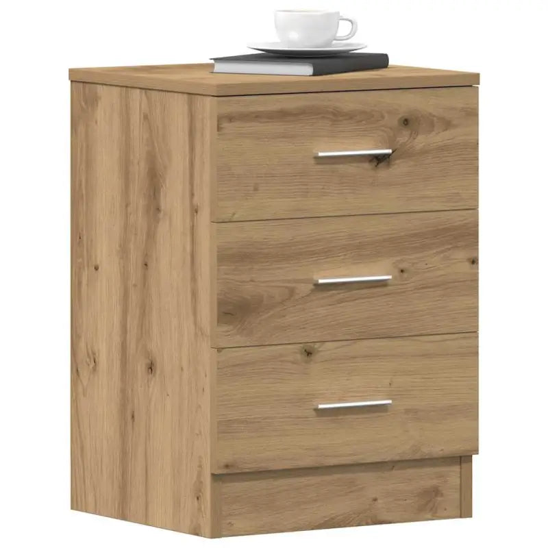 Nachtkastje van bewerkt hout met levering bevat voor een klassieke uitstraling - artisanaal eikenkleurig / 2