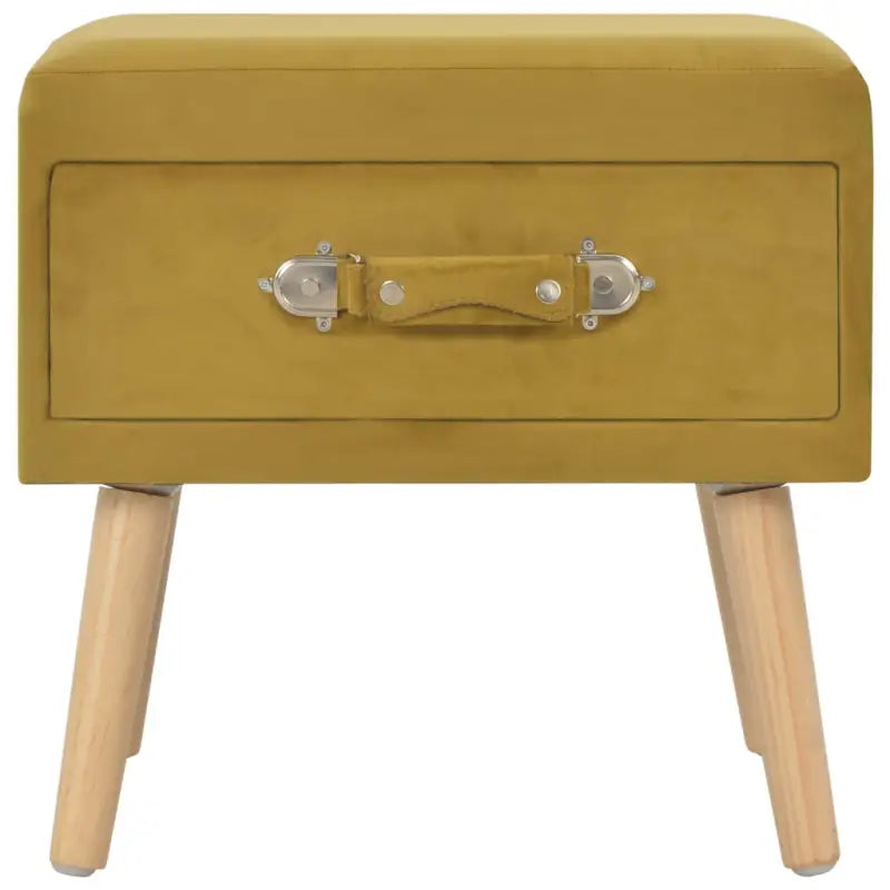 Nachtkastje van massief grenenhout met elegant fluwelen ontwerp - Nachtkastjes