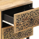 Nachtkastje van massief mangohout met elegant en tijdloos ontwerp - Nachtkastjes