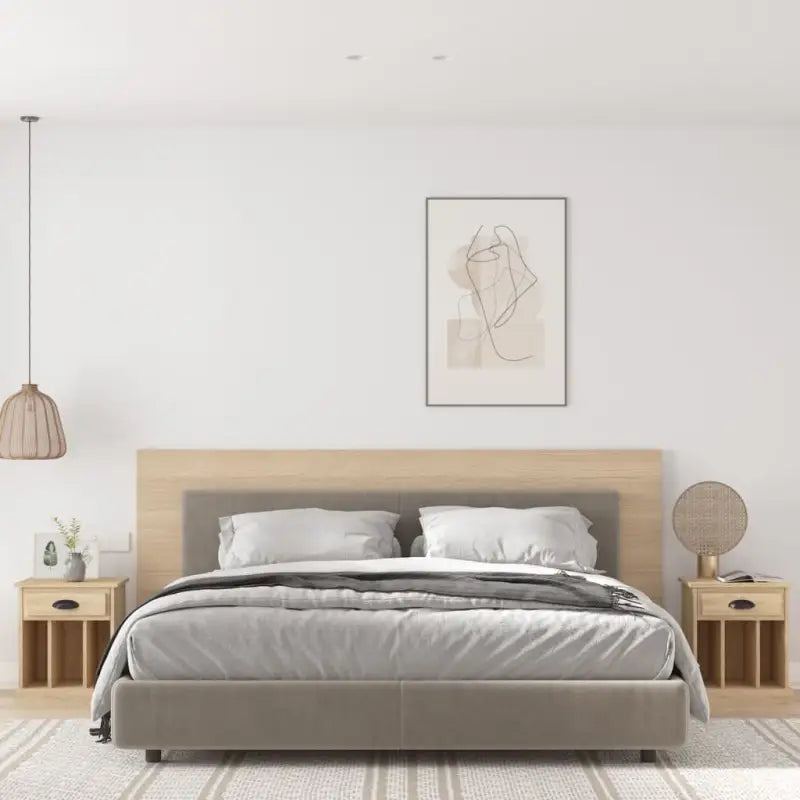 Nachtkastjes in Grijs Sonoma met elegant en duurzaam ontwerp - Sonoma eiken / 2 - Nachtkastjes