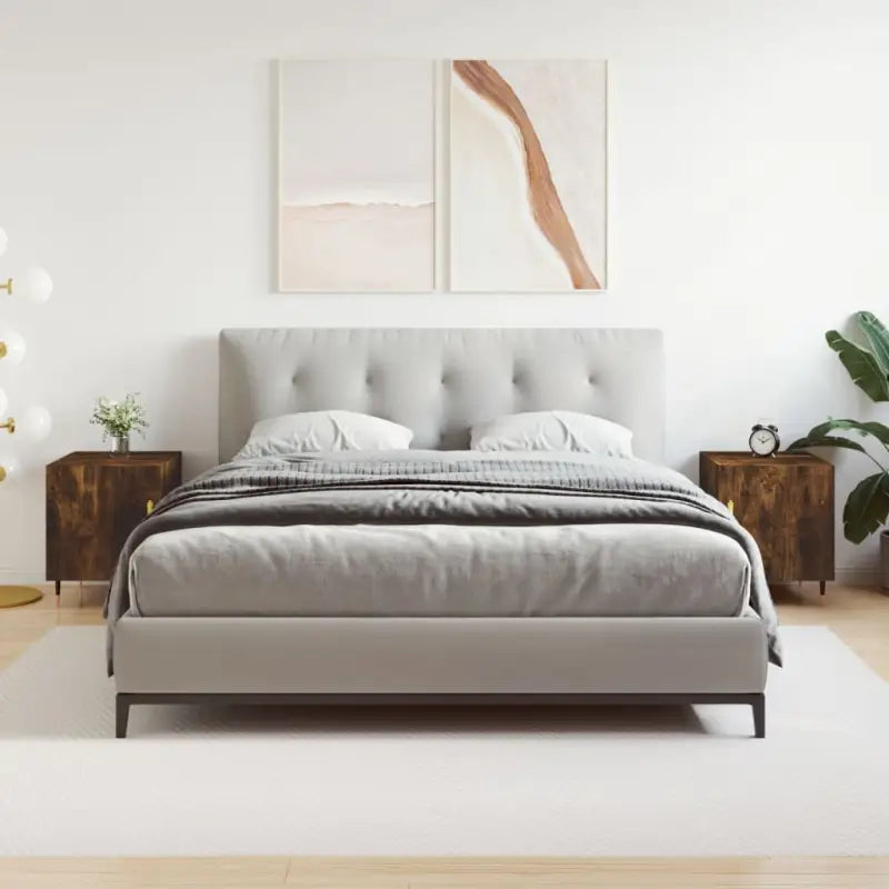 Nachtkastjes met bewerkt hout voor een moderne uitstraling - Gerookt eiken / 2 - Nachtkastjes