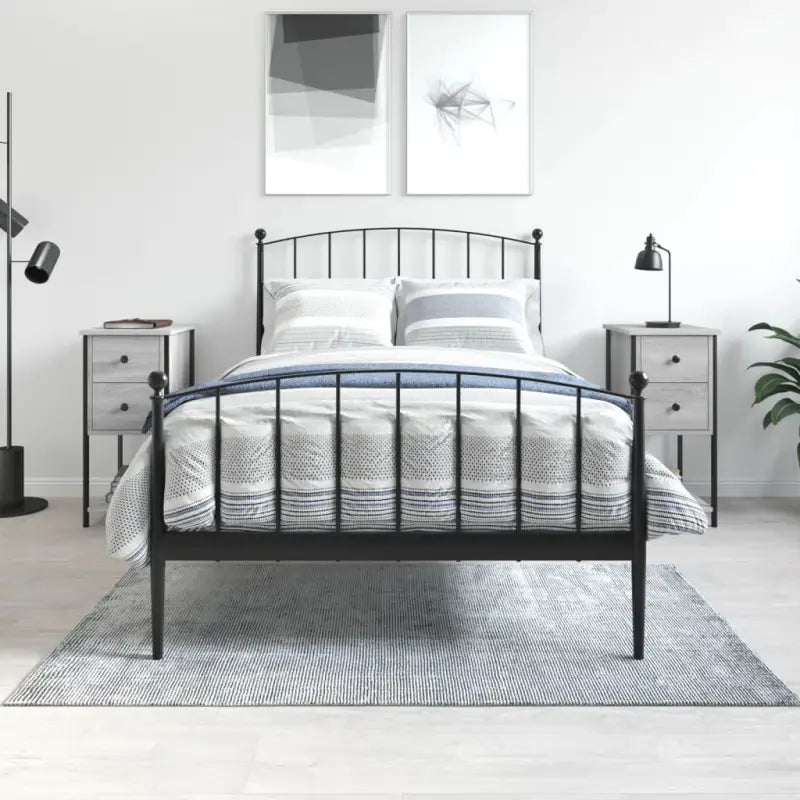 Nachtkastjes met verstelbare poten bewerkt hout voor tijdloze charme - Grijs sonoma / 2 - Nachtkastjes