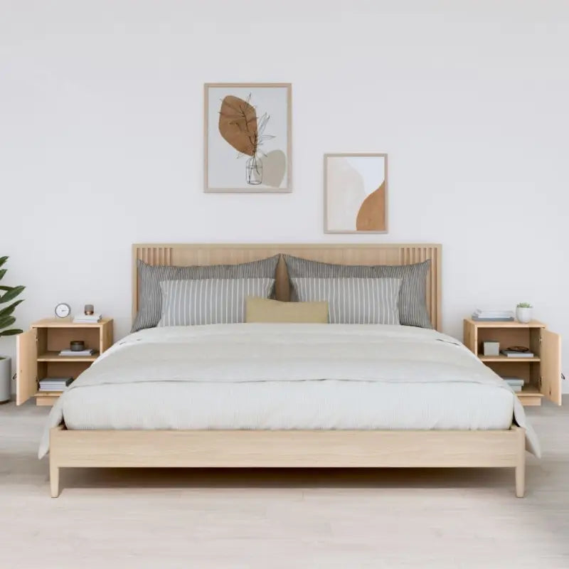 Nachtkastjes van massief Grenenhout voor decoratieve spullen - Nachtkastjes
