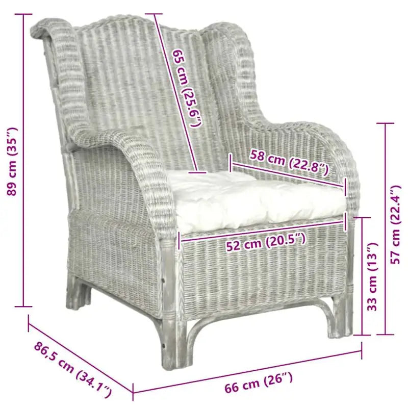 Natuurlijk Rattan Banken - Elegante en eenvoudige fauteuil voor elke ruimte - Banken