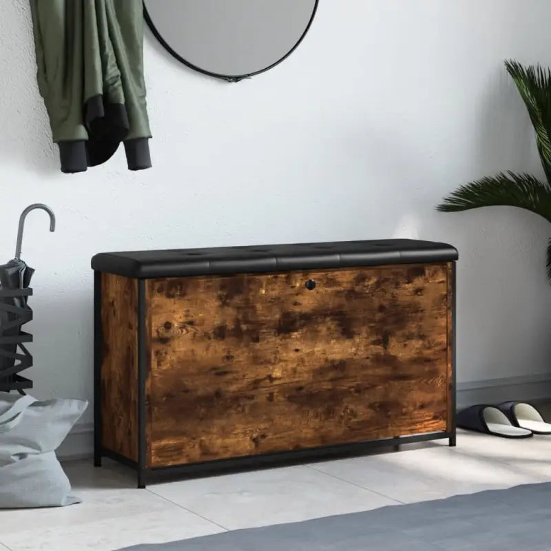 Opberg- en halbankje met stevige houten schoenenbank - Opberg- & halbankjes