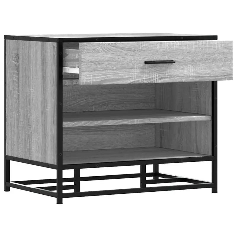 Opberg- en halbankje van bewerkt hout in grijs Sonoma - Opberg- & halbankjes