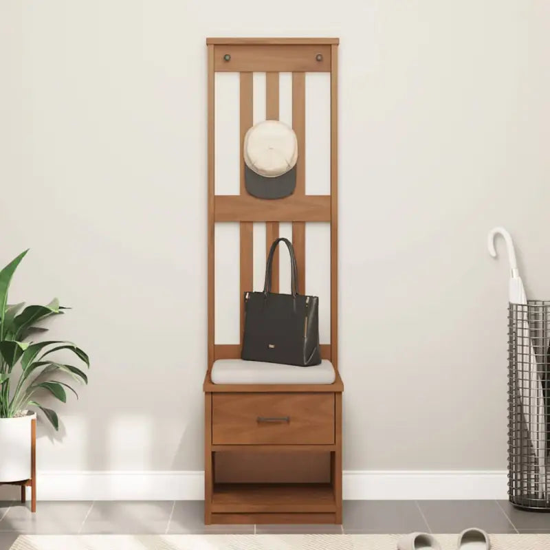 Opberg- en halbankje van massief grenenhout met rustieke charme - Opberg- & halbankjes