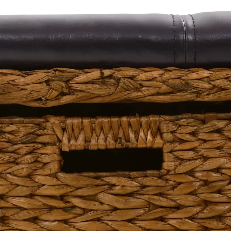 Opberg- en halbankje van zeegras met levering bevat natuurlijke charme - Bruin / 71 x 40 x 42 cm - Opberg- & halbankjes