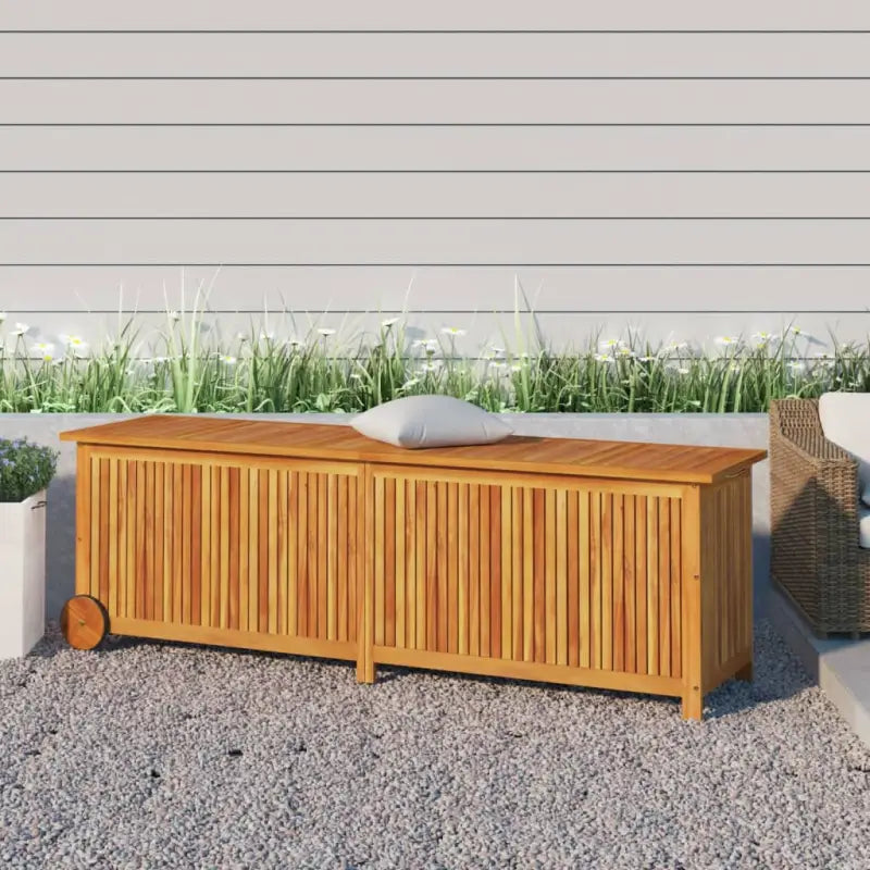 Opbergbox van massief acaciahout voor tuin en binnengebruik - 150 x 50 x 58 cm - Opbergboxen voor buiten