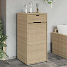 Opbergbox voor buiten in poly rattan voor tuinmeubels en accessoires - Beige / 55 x 55 x 111 cm - Opbergboxen