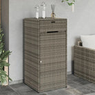 Opbergbox voor buiten in poly rattan voor tuinmeubels en accessoires - Grijs / 55 x 55 x 111 cm - Opbergboxen