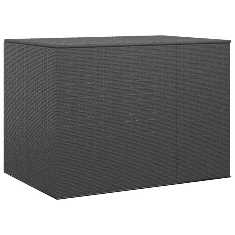 Opbergbox voor buiten van PE Rattan voor kussens - Zwart / 145 x 100 x 103 cm - Opbergboxen voor buiten