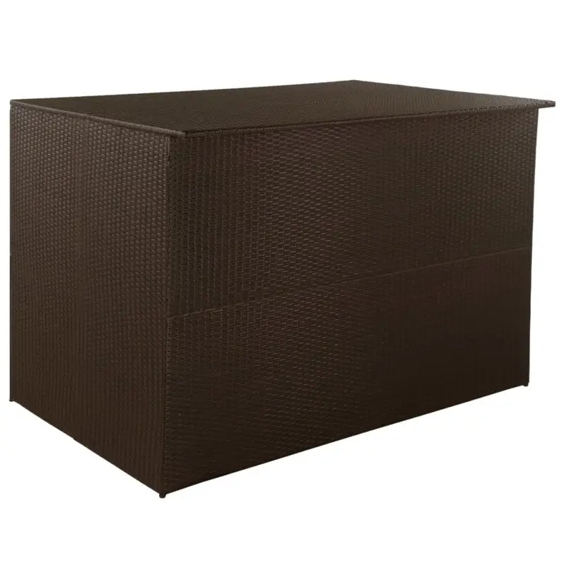 Opbergboxen voor buiten met poly rattan en gepoedercoat stalen frame - Bruin - Opbergboxen voor buiten