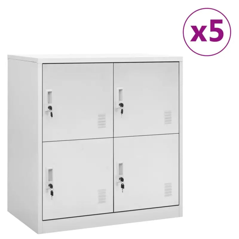 Opbergkast voor verschillende spullen met modern en duurzaam design - Lichtgrijs / 5 / Met 4 lockers - Opbergkasten &