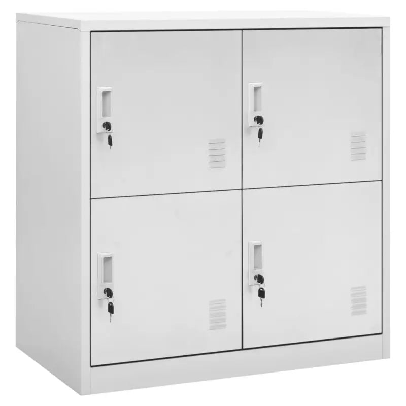 Opbergkast voor verschillende spullen met modern en duurzaam design - Lichtgrijs / 1 / Met 4 lockers - Opbergkasten &