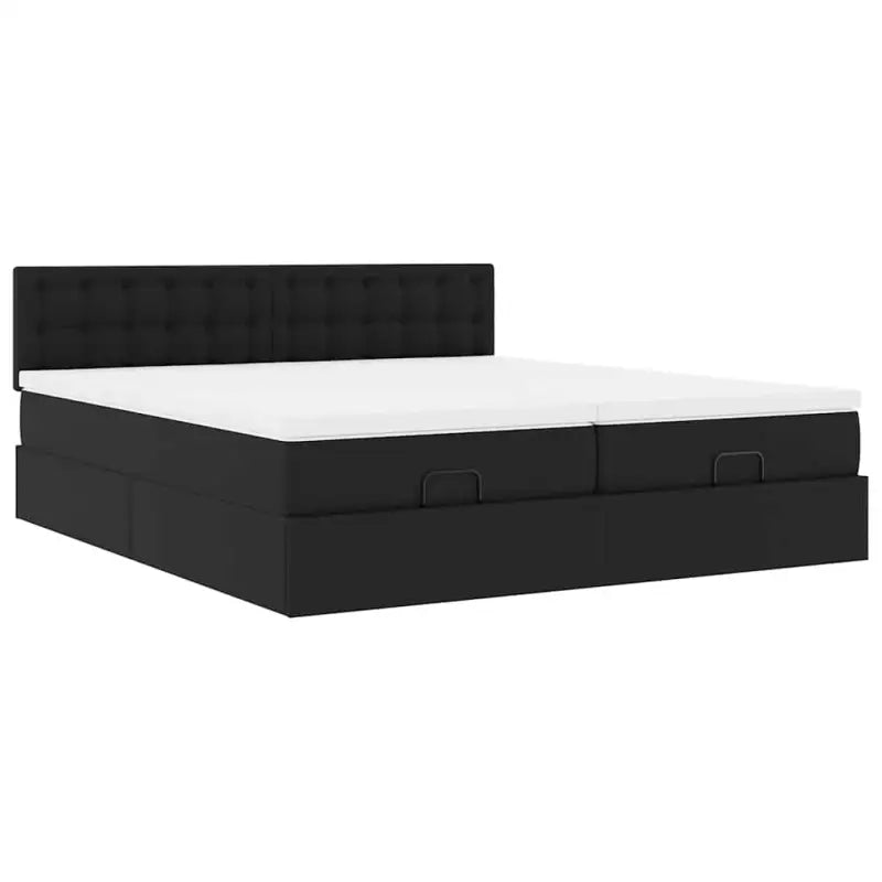 Ottomaan bed met ruime opbergruimte en zwart materiaal voor comfortabele nachten - Bedden & bedframes