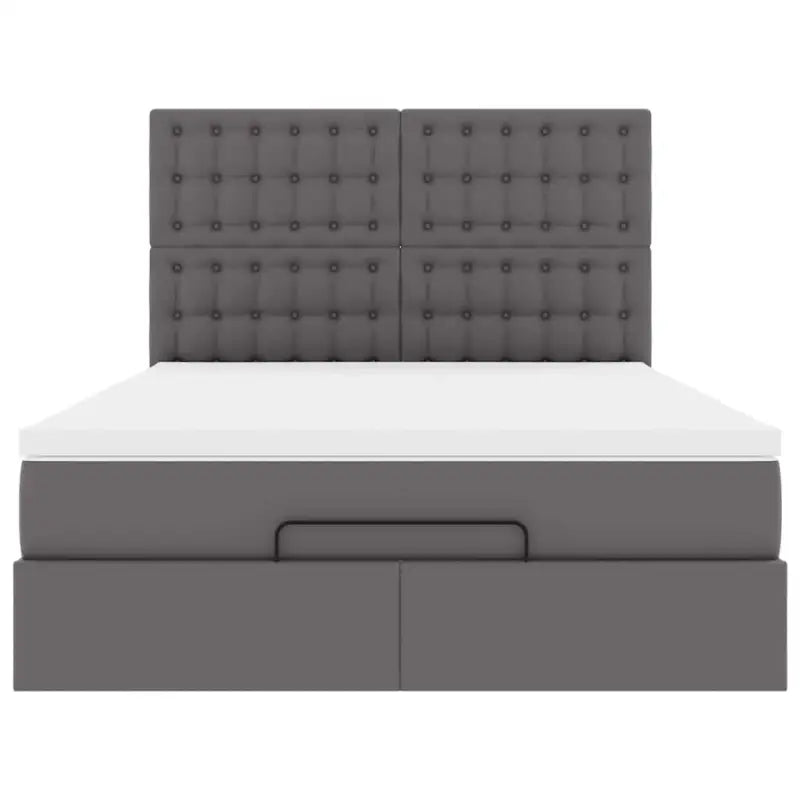 Ottomaan bed met ruime opbergruimte in grijs materiaal - Bedden & bedframes