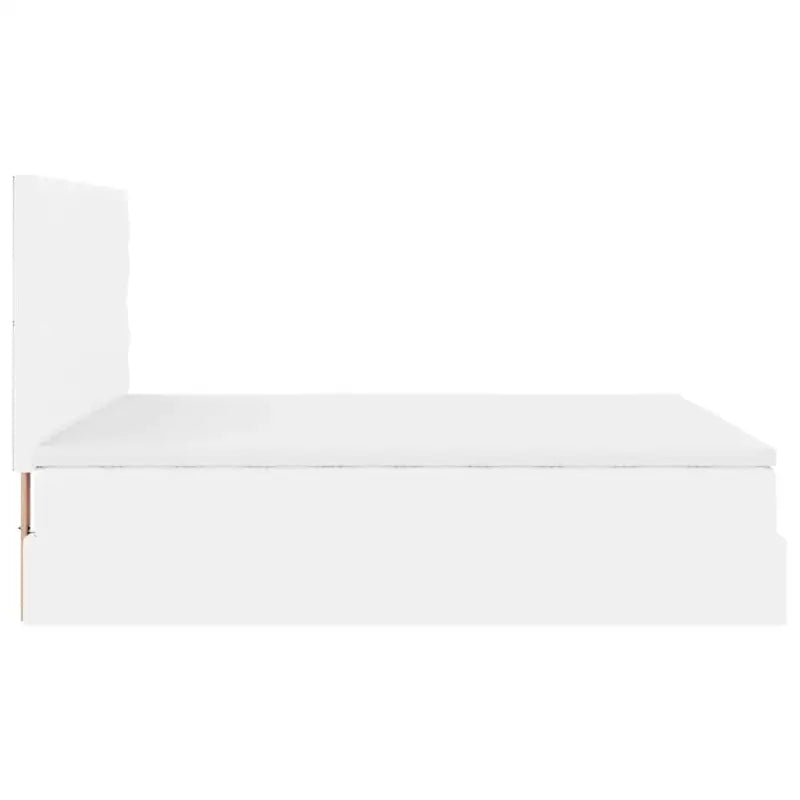 Ottomaanse bed met matras in wit materiaal en ruime opbergruimte - Bedden & bedframes