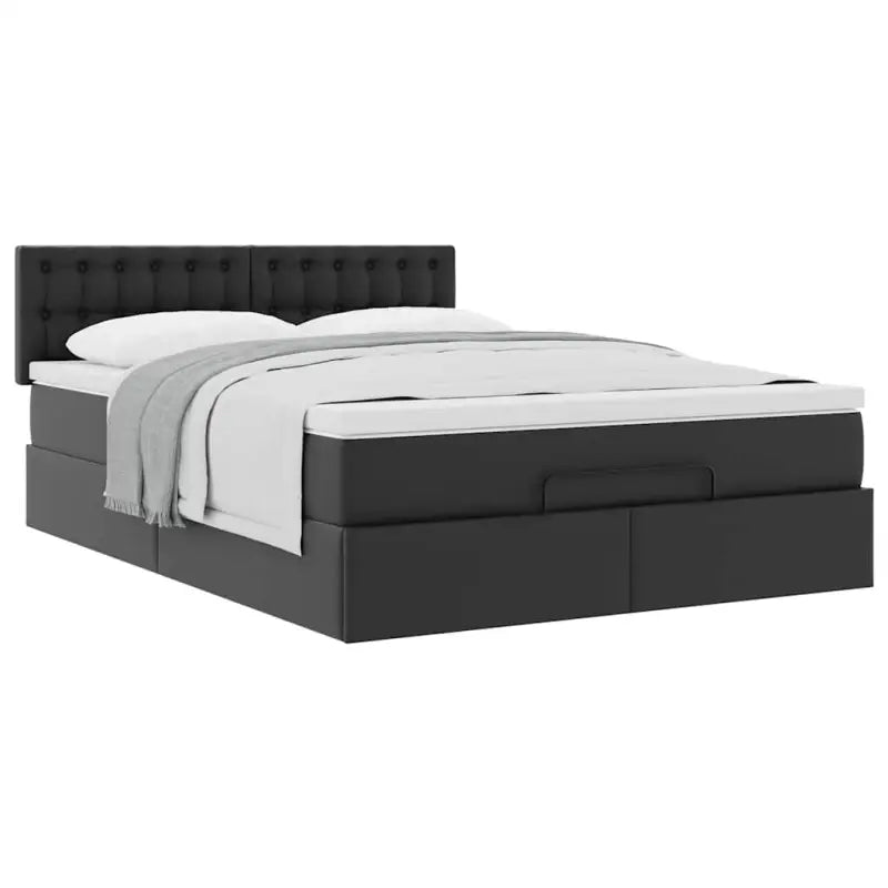 Ottomaanse bed met ruime opbergruimte en zwart materiaal voor comfort - Bedden & bedframes