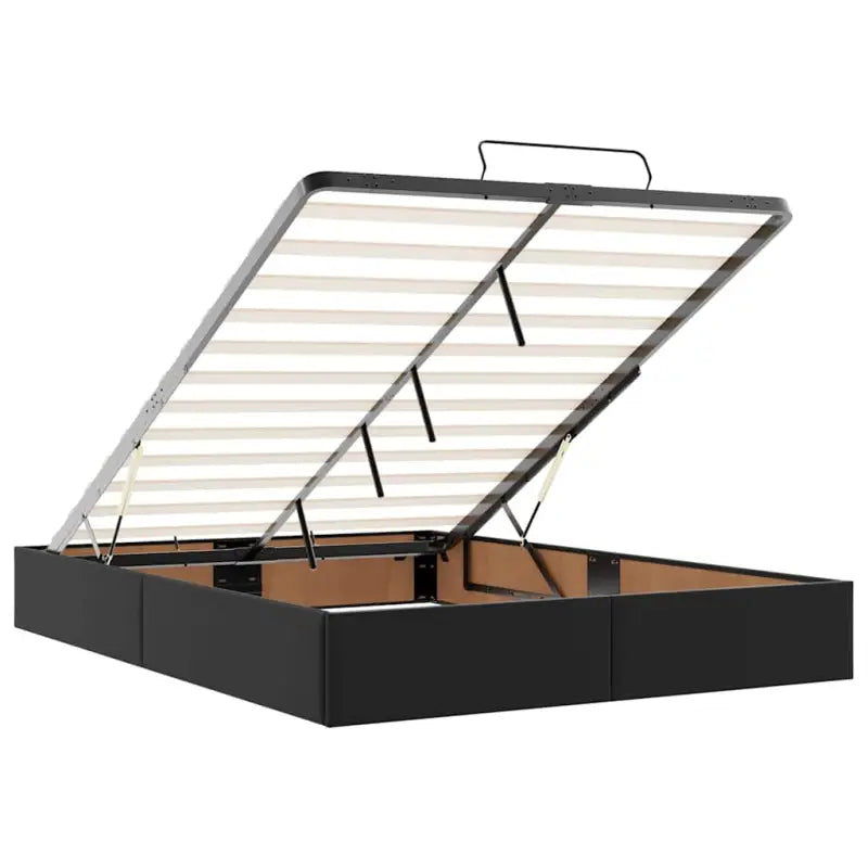 Ottomaanse bed met ruime opbergruimte en zwart materiaal voor comfort - Bedden & bedframes