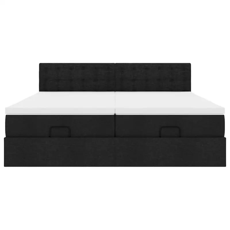 Ottomaanse bed met ruime opbergruimte en zwart materiaal voor comfort - Bedden & bedframes