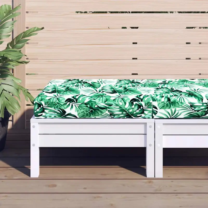 Palletkussen van oxford stof voor een frisse uitstraling in je buitenruimte - Bladpatroon / 1 / Voetensteun